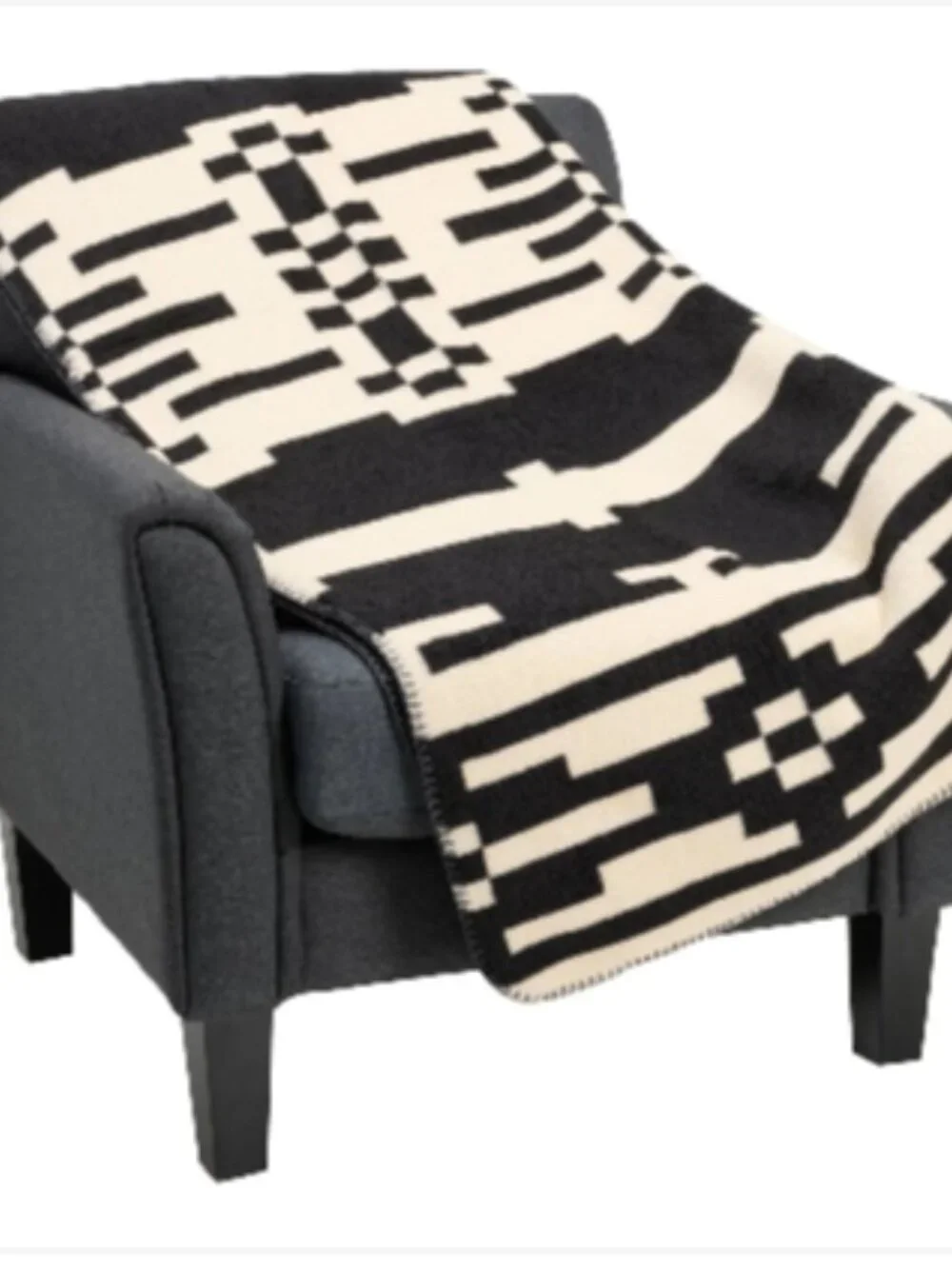PENDLETON PRINTED BERBER REVERSE TO SOLID 50 X 70 FLEECE THROW BLANKET